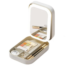 Portable Makeup Box with LED Mirror and Touch Light
